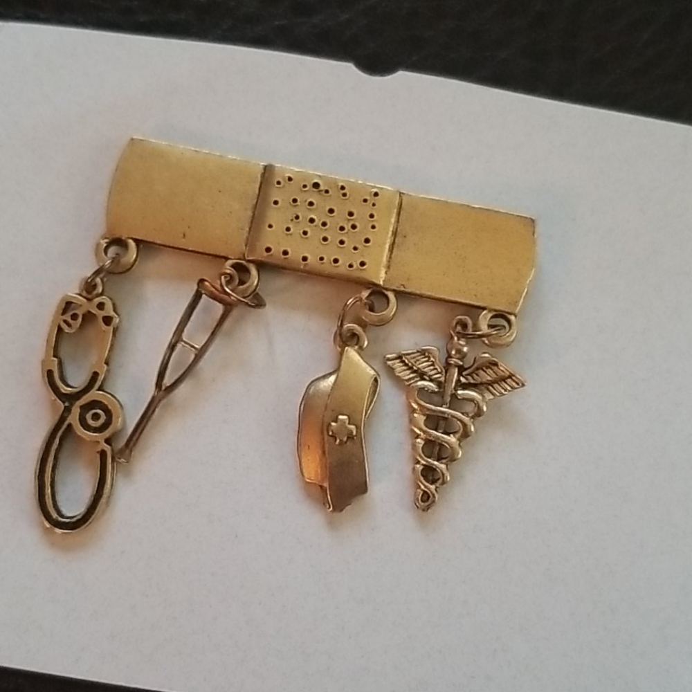 Bandage Nurses Gold plated Pendant
